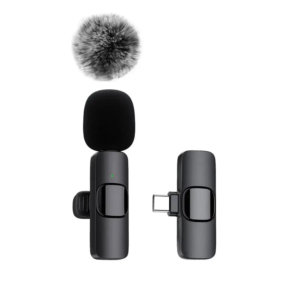 Wireless Clip-On Phone Microphone (iPhone/Android) — Noise-Reducing Mini Mic