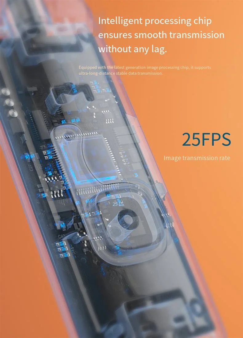 7mm USB-C Waterproof Endoscope Camera with 6 LEDs – Flexible Inspection Borescope for Phones & PCs