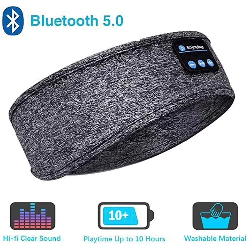 Bluetooth Sleep Headband with Wireless Headphones – Soft Music Eye Mask for Sleeping & Relaxation