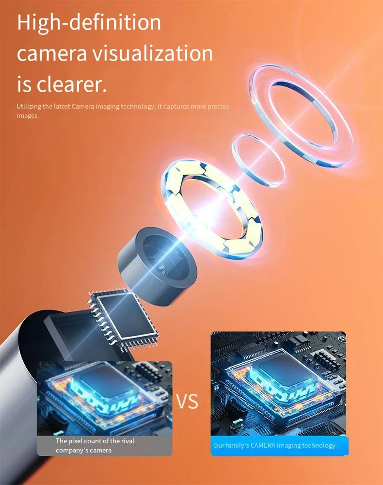 7mm USB-C Waterproof Endoscope Camera with 6 LEDs – Flexible Inspection Borescope for Phones & PCs