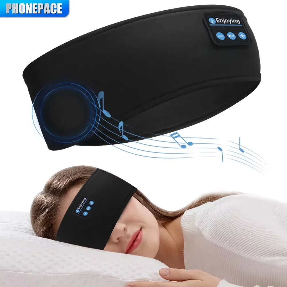 Bluetooth Sleep Headband with Wireless Headphones – Soft Music Eye Mask for Sleeping & Relaxation