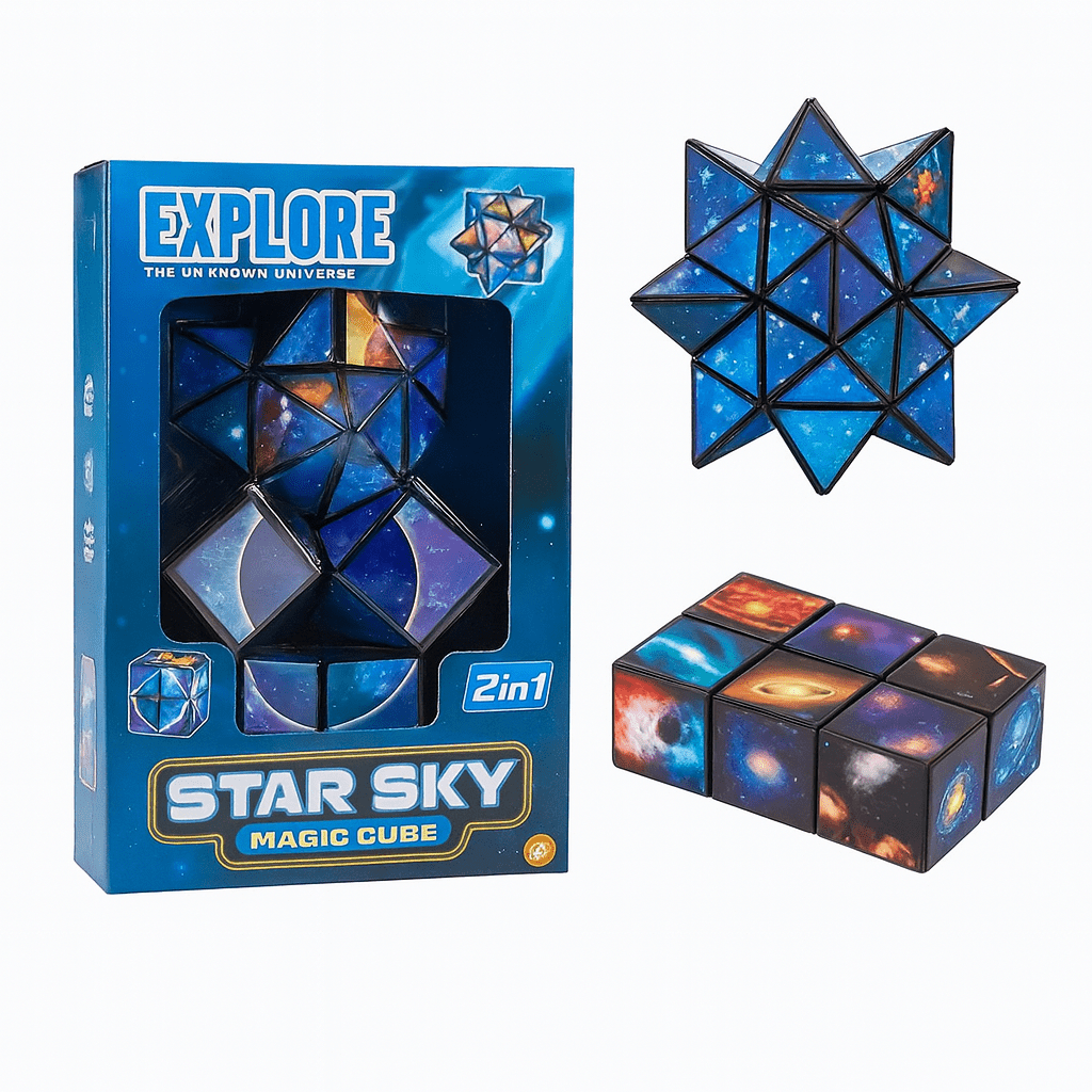 Astral Shape - Shifting Cube — Mind - Soothing Fidget Puzzle for All Ages - Drop & Co.
