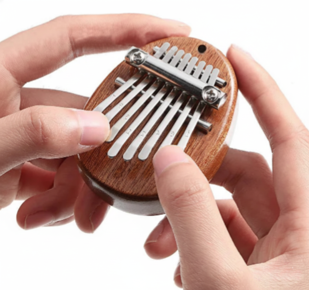 Mini Wooden Kalimba (8-Key) – Pocket Thumb Piano Musical Instrument
