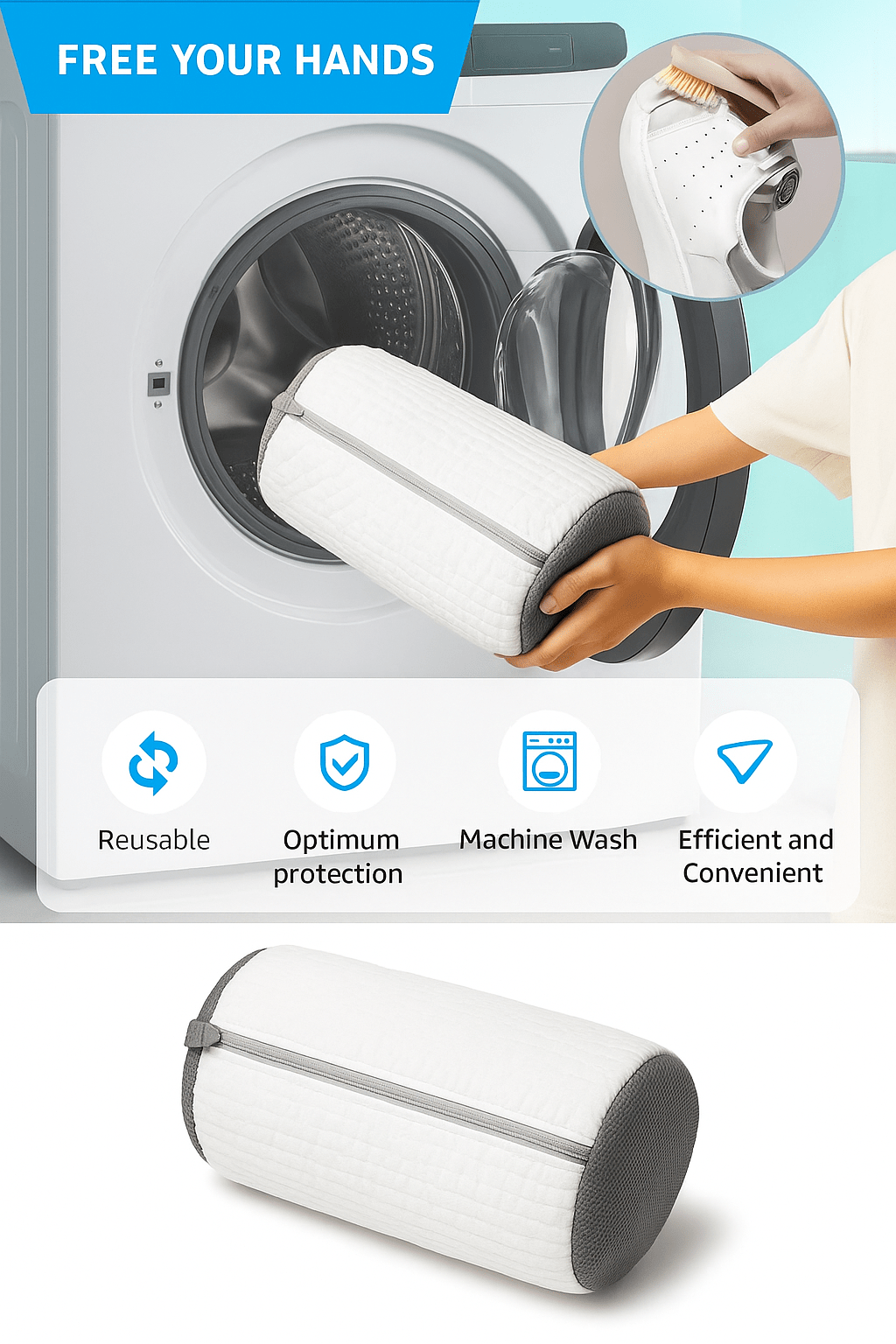 Durable Shoe Wash Bag – Protective Laundry Bag for Sneakers & Shoes - Drop & Co.