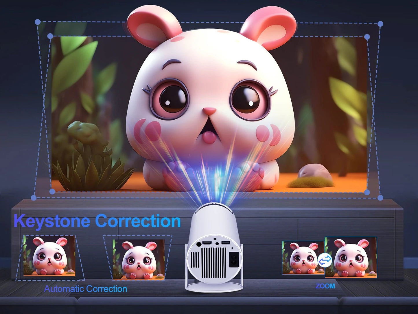 Magcubic HY300 Pro Mini Projector – 200 ANSI • 1080p & 4K Supported • 180° Rotation • WiFi - Drop & Co.