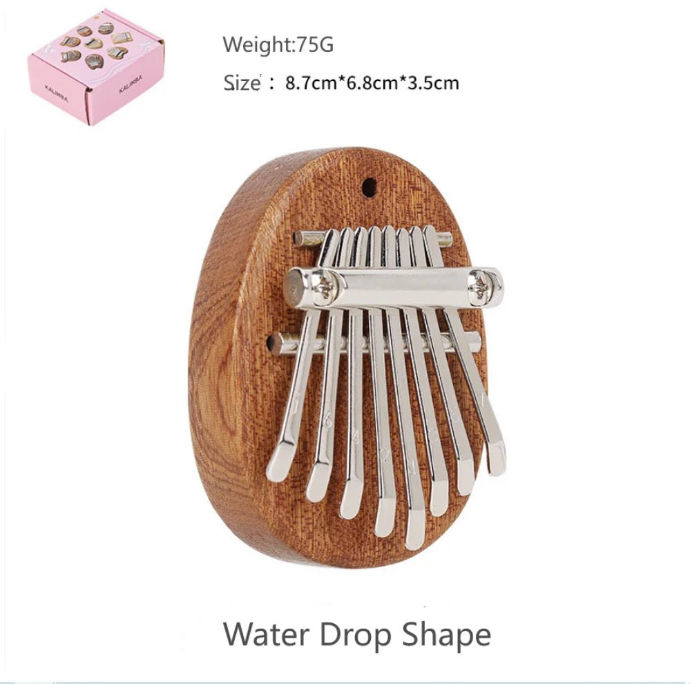 Mini Wooden Kalimba (8 - Key) – Pocket Thumb Piano Musical Instrument - Drop & Co.