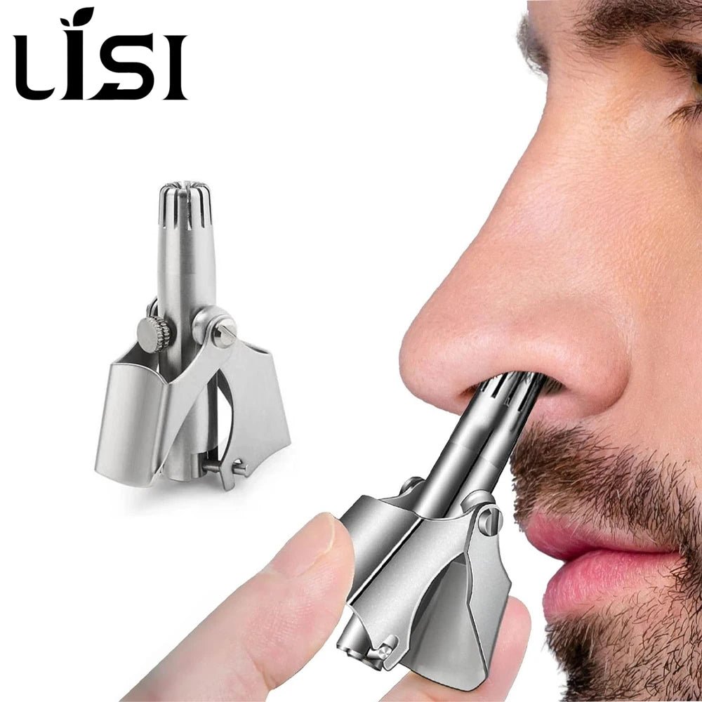 Stainless Steel Manual Nose & Ear Hair Trimmer – Portable, Washable & Precision Groomer for Men & Women by LISI - Drop & Co.