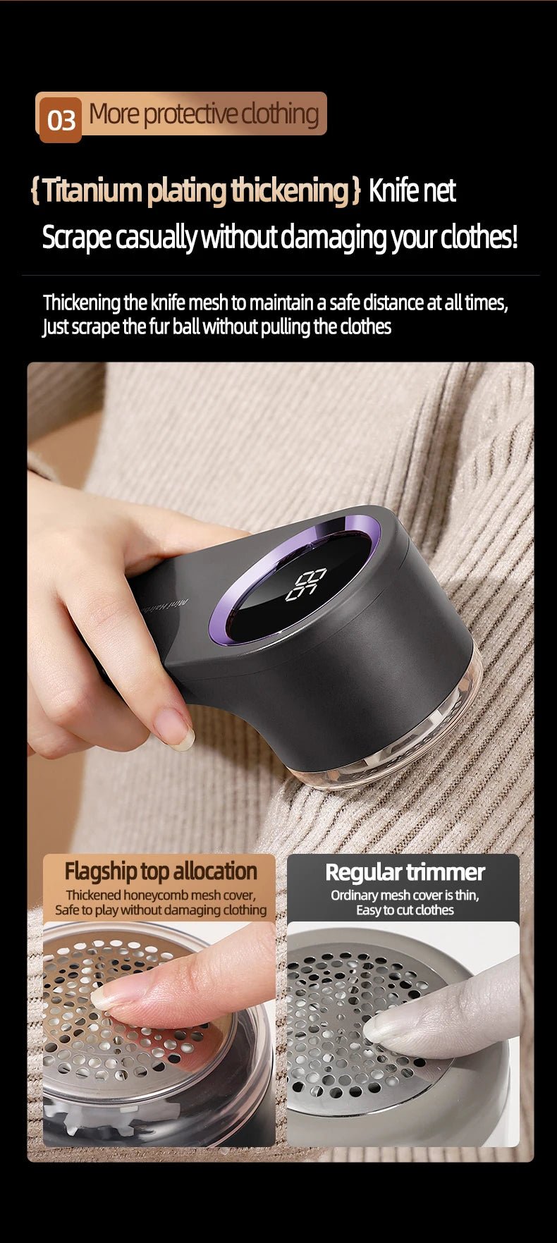 USB Rechargeable Lint Remover – High - Speed Fabric Shaver for Clothes, Sweaters & Furniture - Drop & Co.