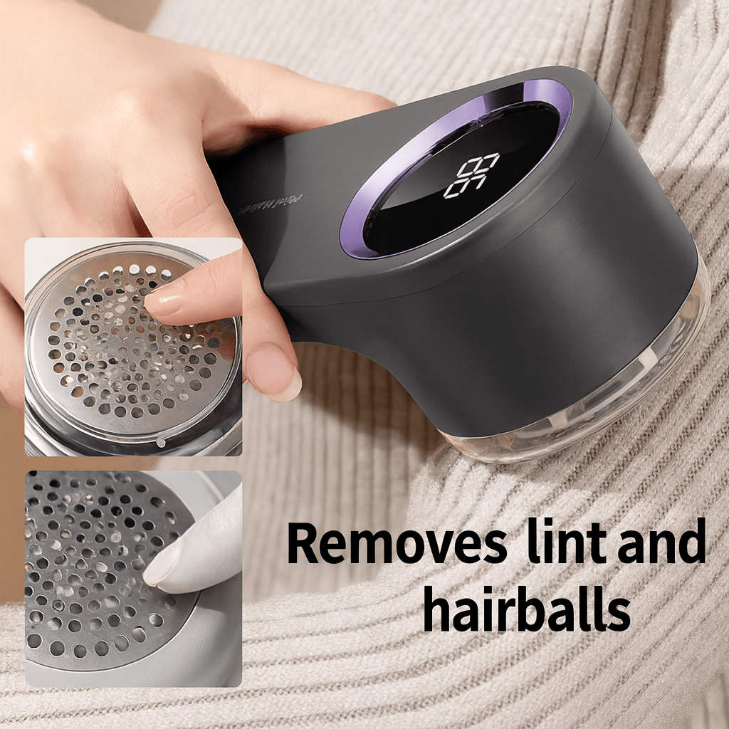 USB Rechargeable Lint Remover – High - Speed Fabric Shaver for Clothes, Sweaters & Furniture - Drop & Co.