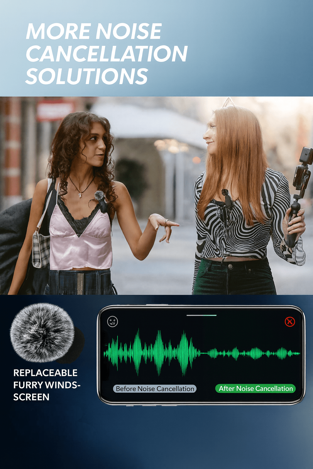 Wireless Clip - On Phone Microphone (iPhone/Android) — Noise - Reducing Mini Mic - Drop & Co.