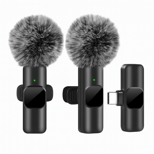 Wireless Clip-On Phone Microphone (iPhone/Android) — Noise-Reducing Mini Mic